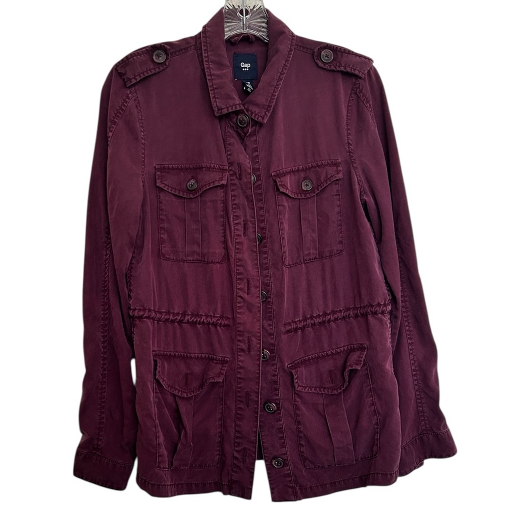 Cargo Utility jacket Not Your Brothers Surplus shacket deep Burgundy Plum